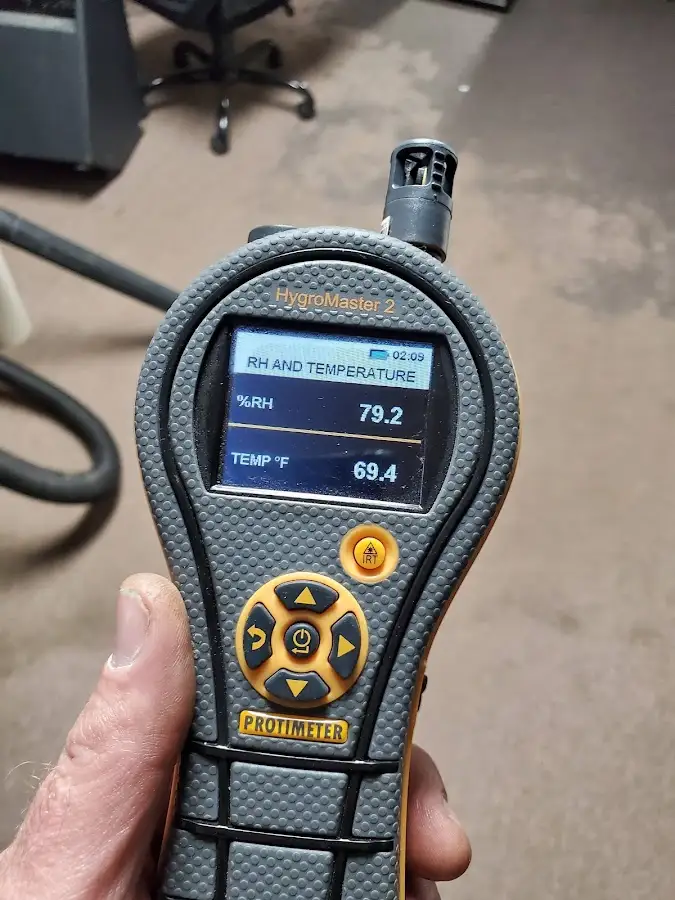 Moisture meter humidity assessment for Fire & Smoke Damage Restoration in San Fernando